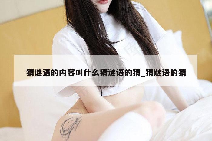 猜谜语的内容叫什么猜谜语的猜_猜谜语的猜